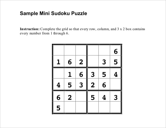 Prinable sudoku s â free word pdf documents download