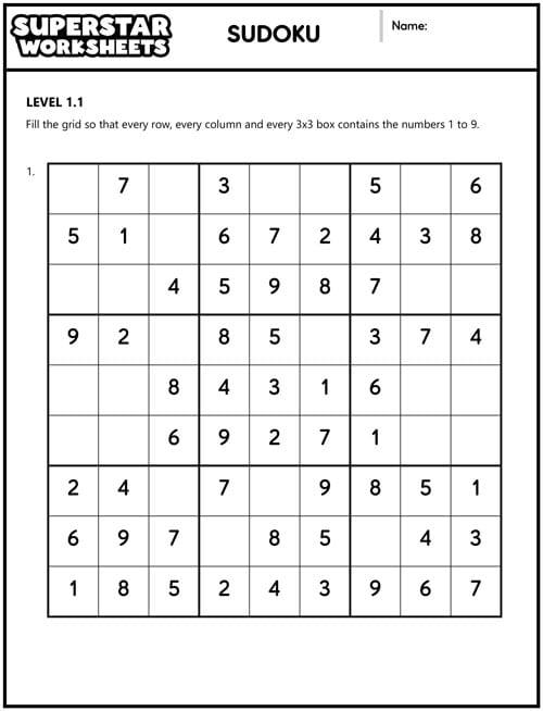 Sudoku puzzles