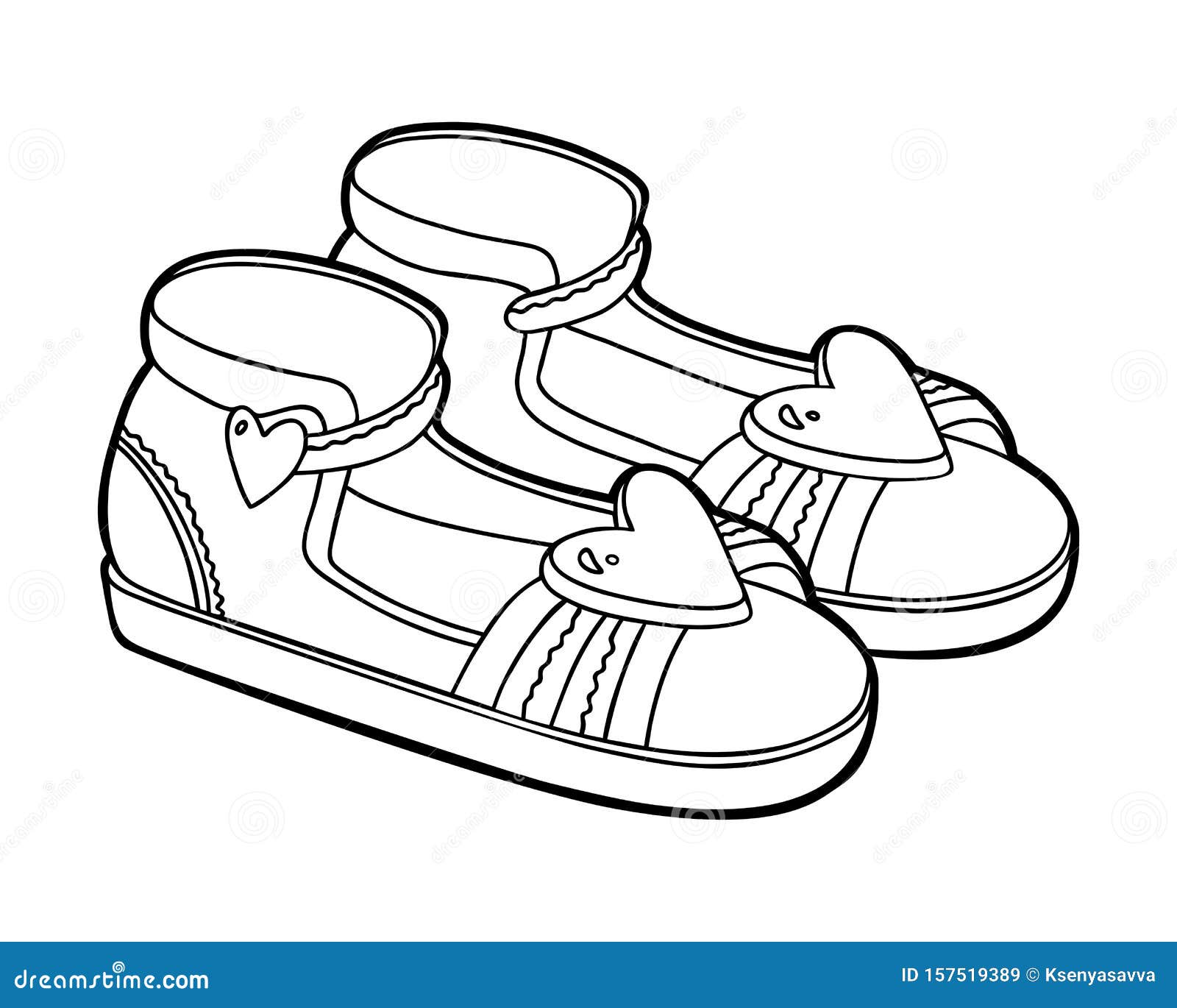 Kids sandals stock illustrations â kids sandals stock illustrations vectors clipart
