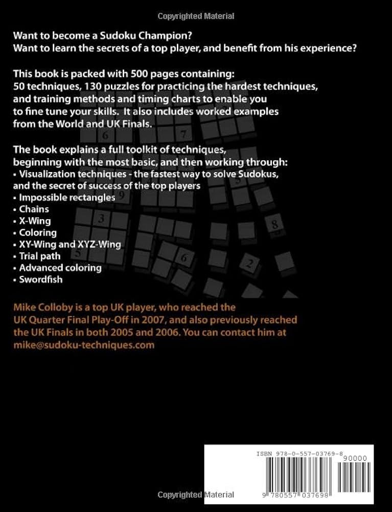 How to bee a top sudoku player