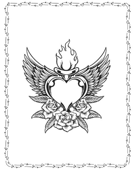 Tattoo coloring book adult coloring book instant download sketch book