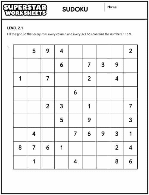 Sudoku puzzles