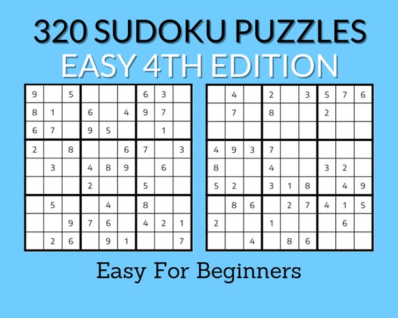 Easy sudoku puzzle book for beginners printable pdf th edition