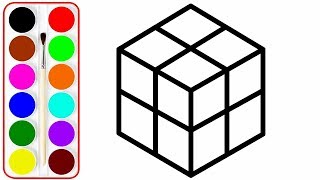 How to draw toy rubiks cube