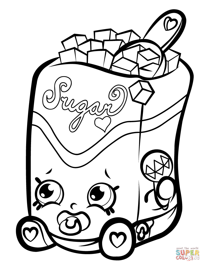 Sugar lump shopkin coloring page free printable coloring pages