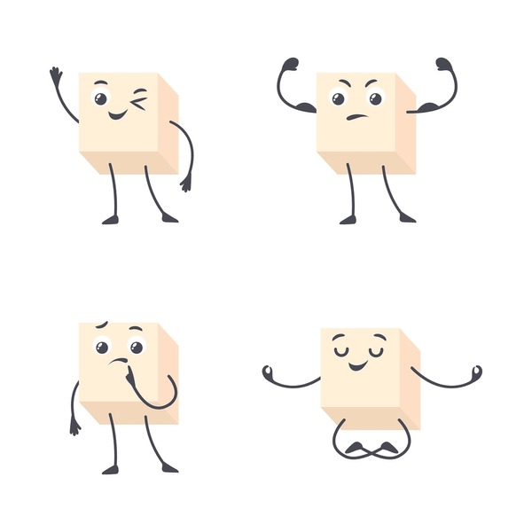 Thousand cube characters royalty