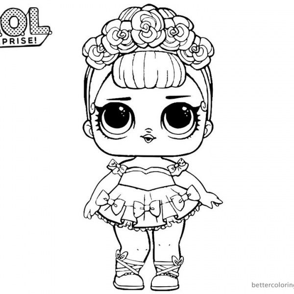 Lol surprise coloring pages sugar queen buku mewarna halaman mewarnai pola boneka