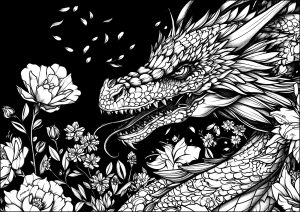 Rose coloring pages for adults kids