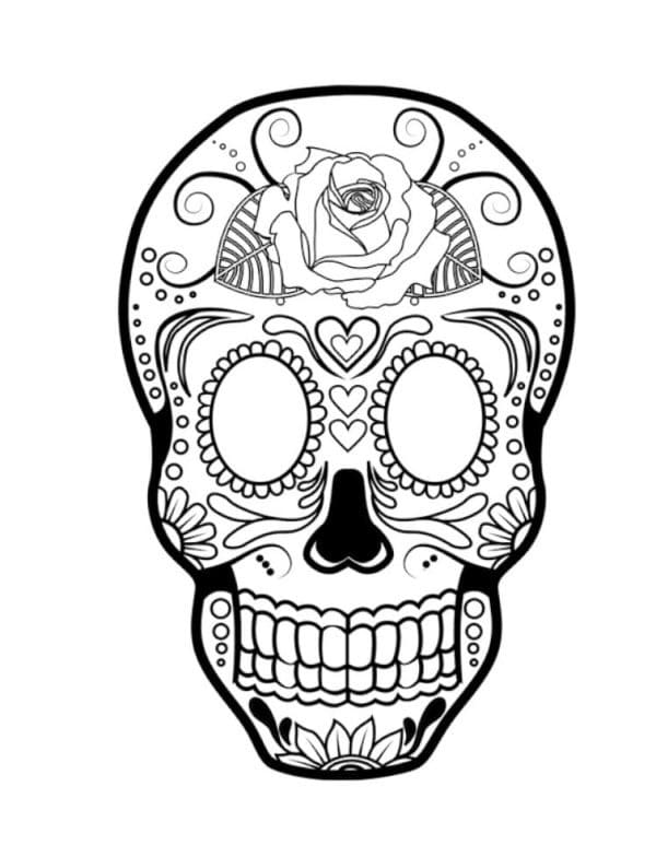 Sugar skull coloring pages