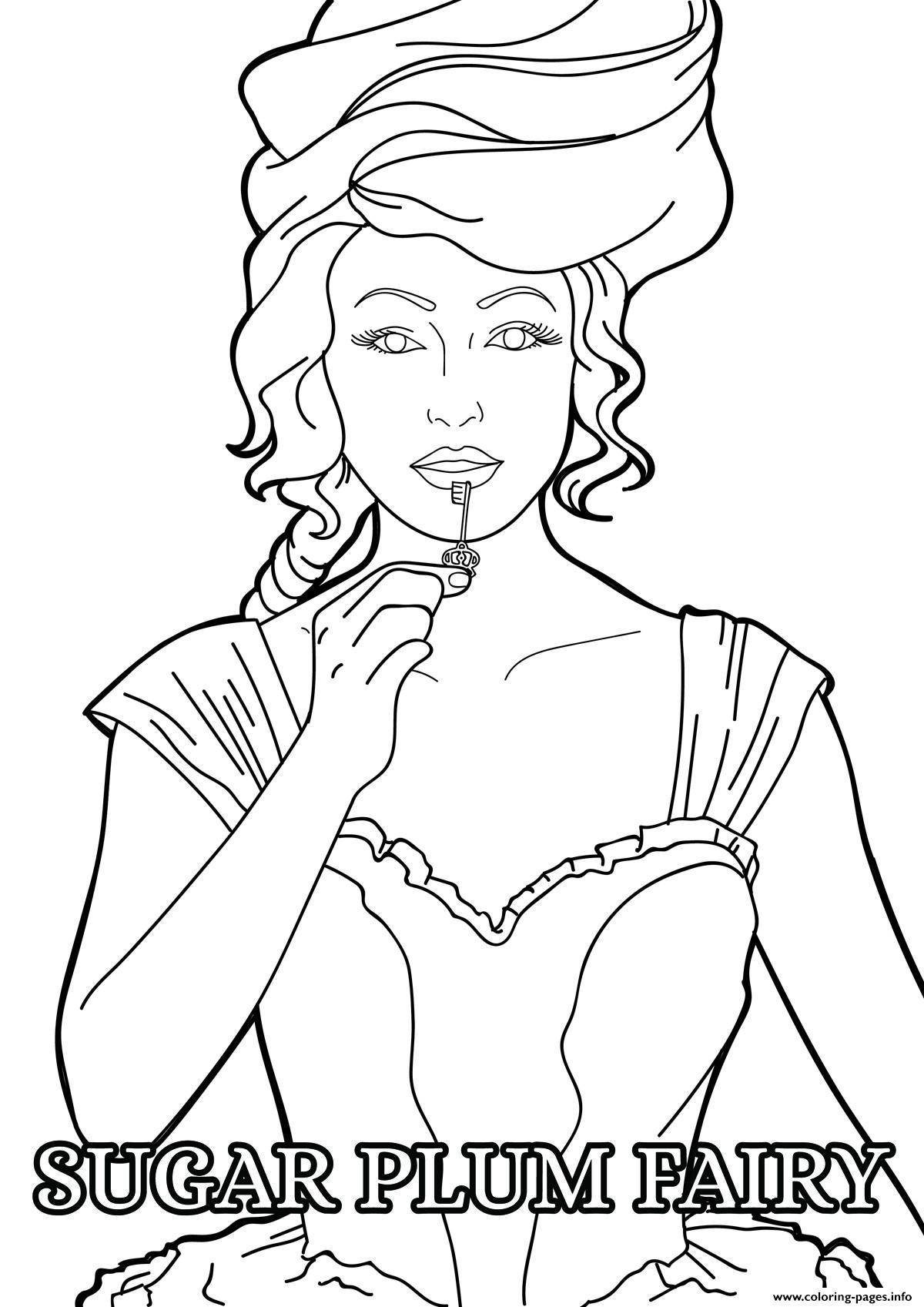 Sugar plum fairy the nutcracker coloring page printable
