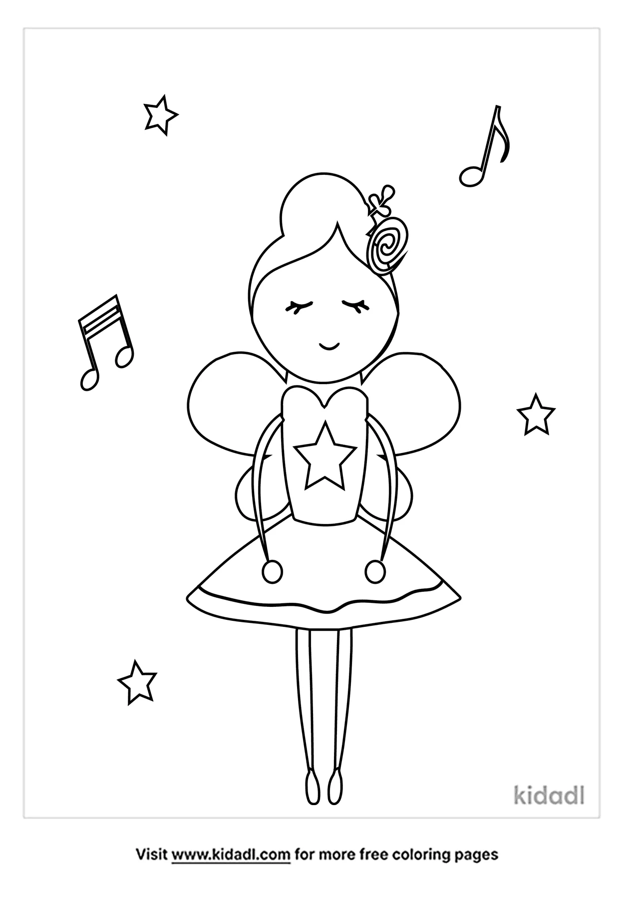 Free sugar plum fairy coloring page coloring page printables