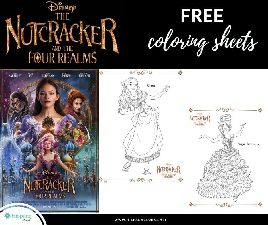 The nutcracker and the four realms free coloring sheets