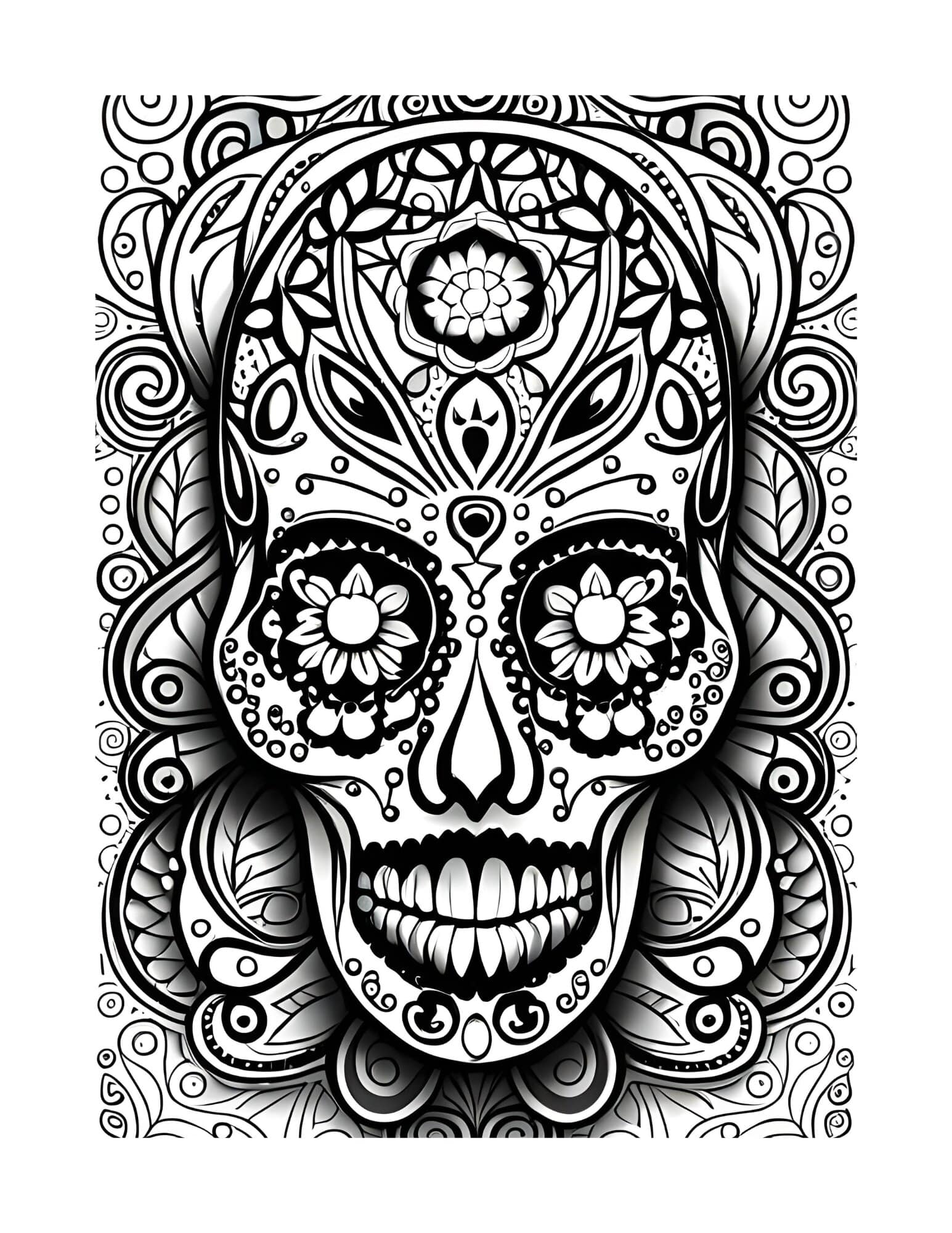 Sugar skull coloring pages