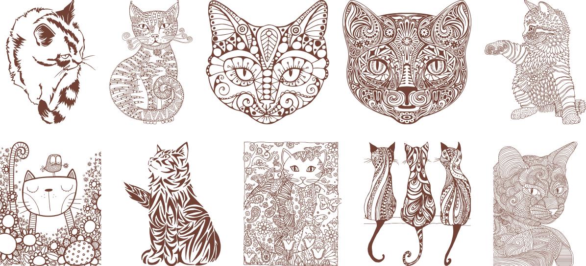 Cat sugar skull vectors free vector cdr download