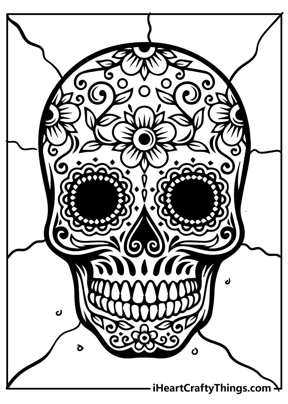 Sugar skull coloring pages free printables
