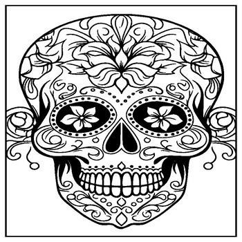 Sugar skull coloring book for adults sugar skull coloring pages