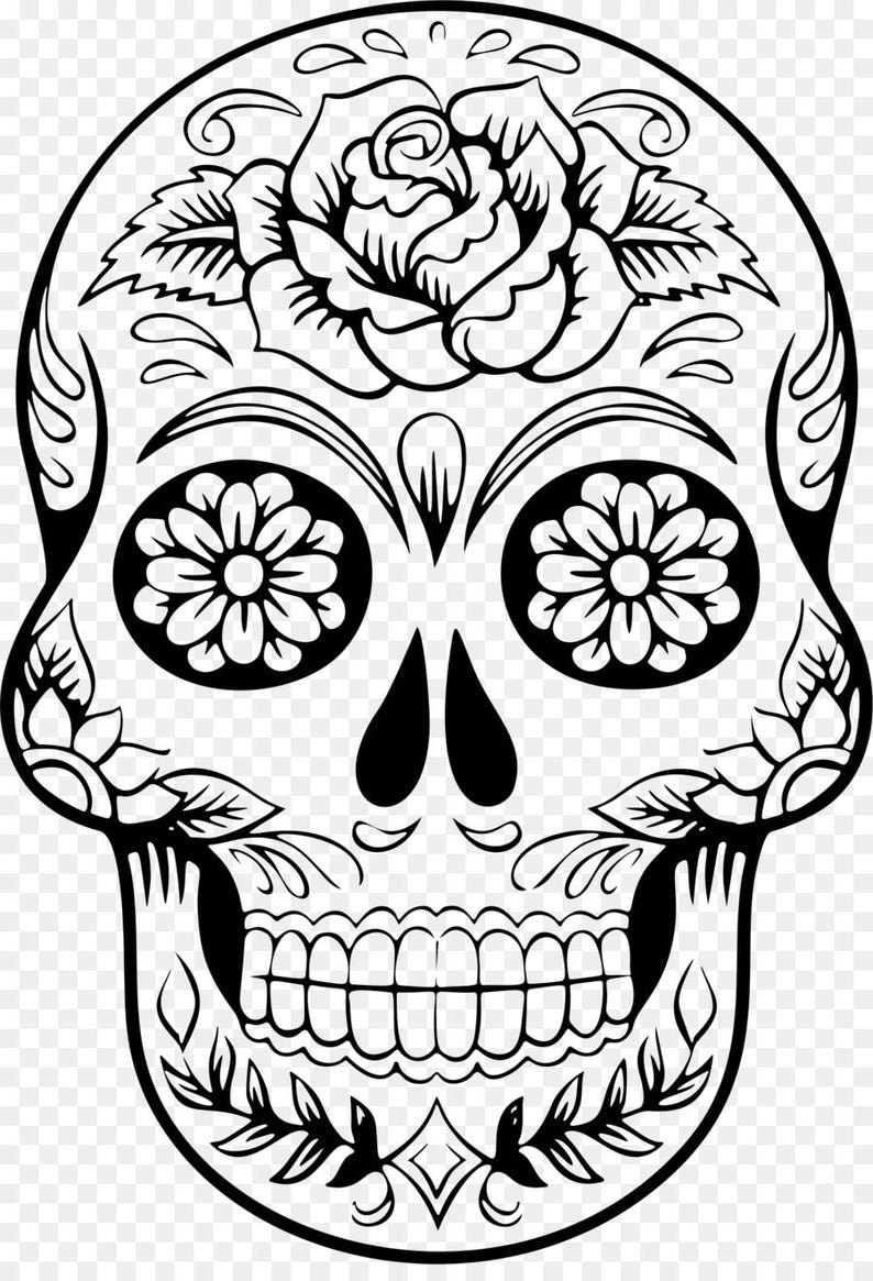 Sugar skull template