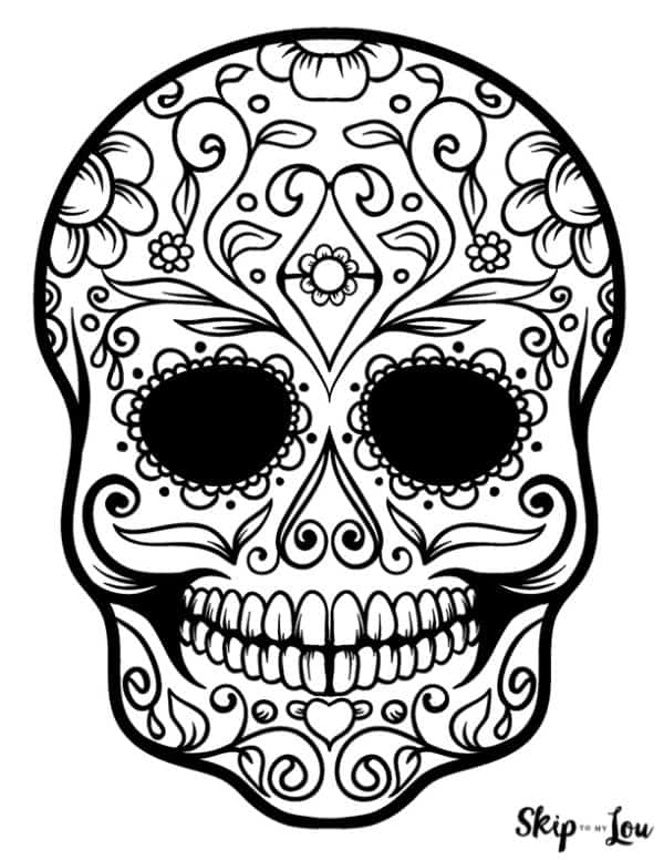 Sugar skull coloring pages skip to my lou
