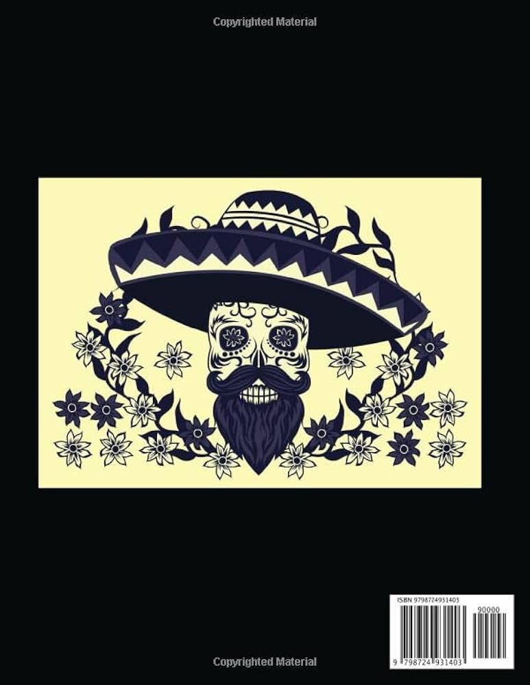 Bearded sugar skull loring book a fun sugar skull loring book funny skull designs for adults stress relief plus designs for anti