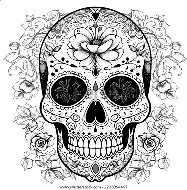 Sugar skull tattoo design images stock photos d objects vectors