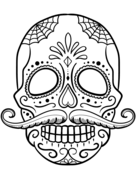 Sugar skulls coloring pages free coloring pages