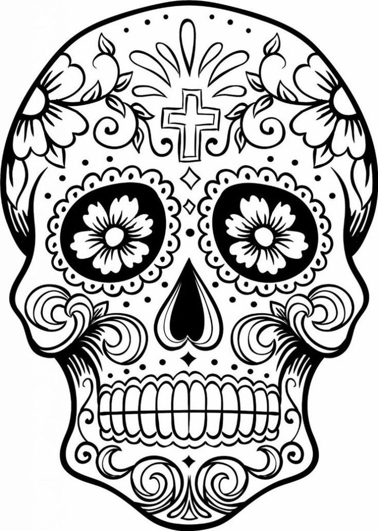 Cool sugar skull coloring pages pdf ideas