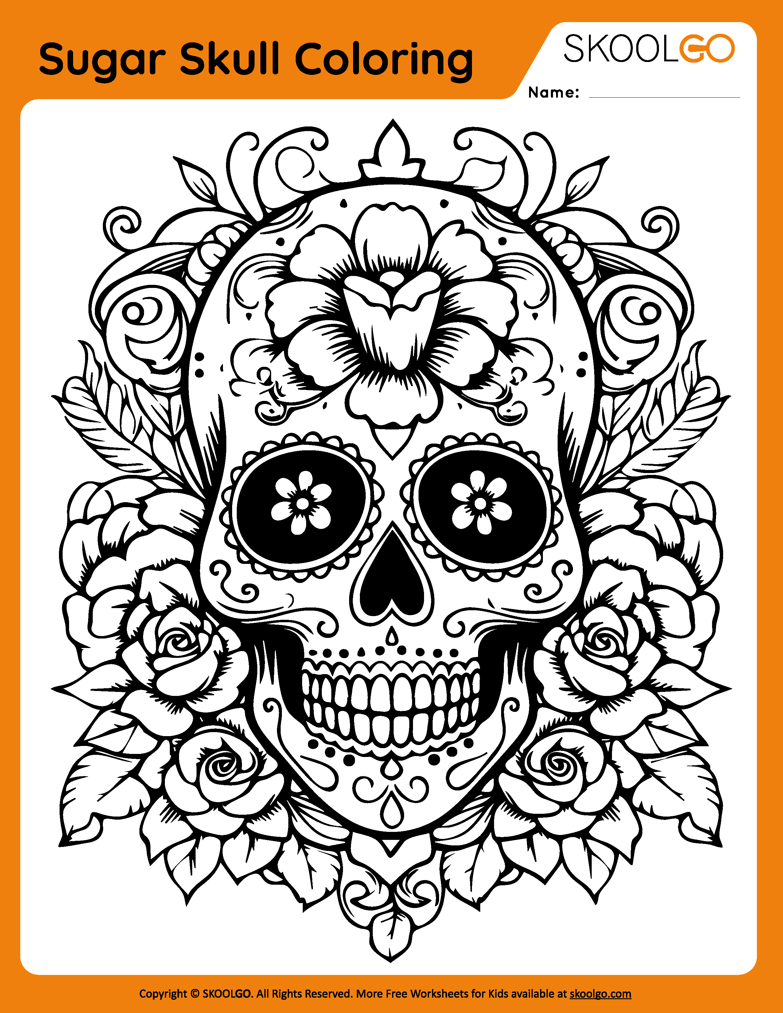 Sugar skull coloring