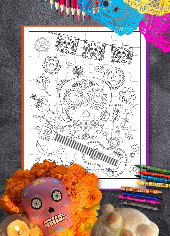 Free printable puzzle for kids to celebrate day of the dead kids activities blog