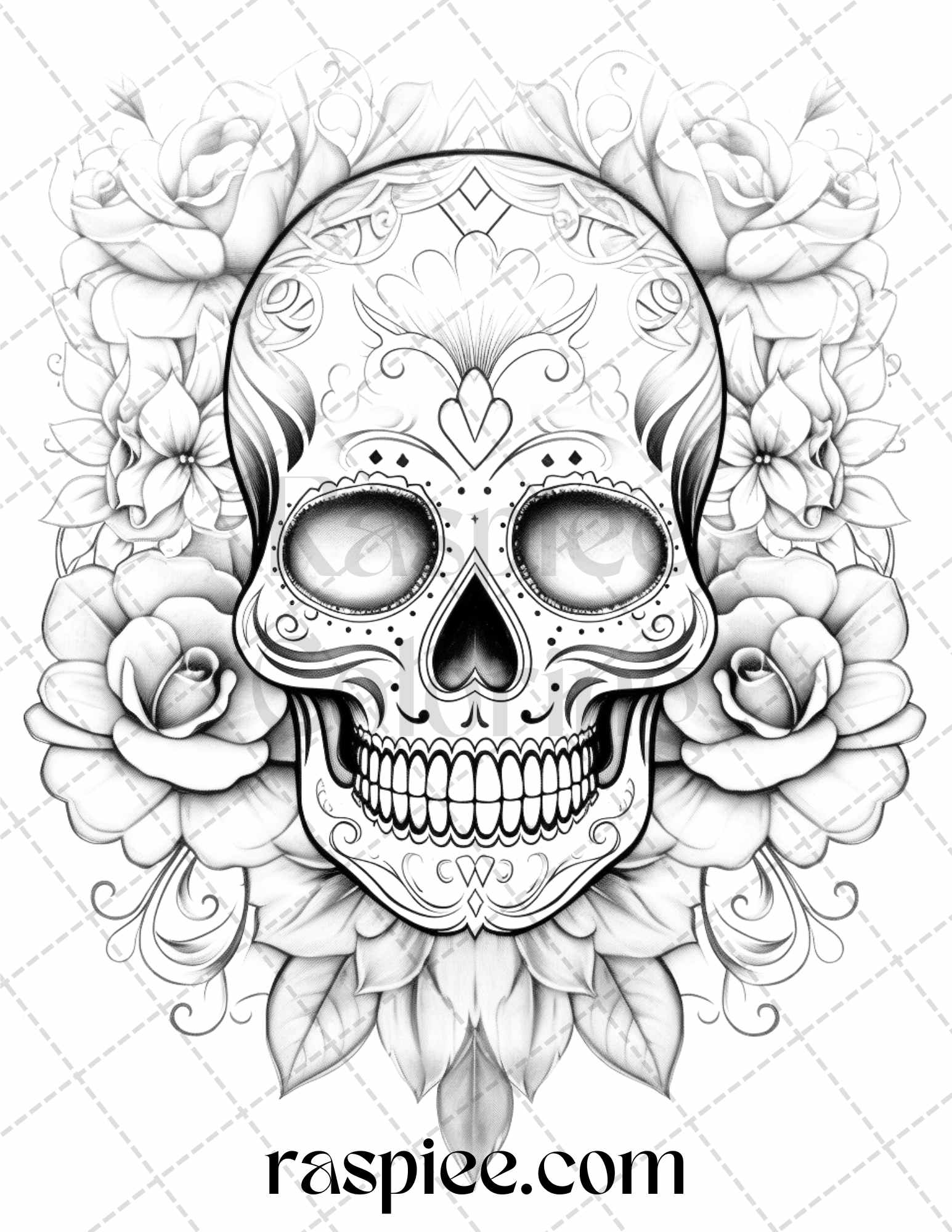 Beautiful tattoos grayscale coloring pages printable for adults pd â coloring