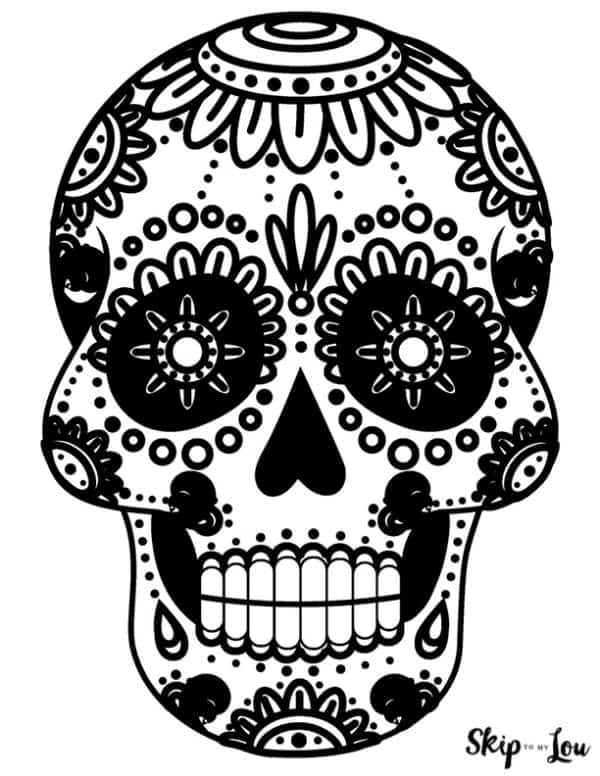 Sugar skull coloring pages skip to my lou