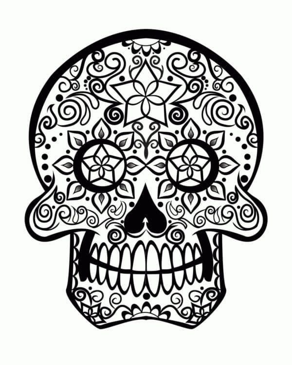 Sugar skull coloring pages