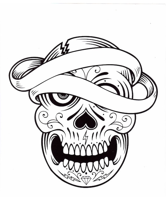 Sugar skull coloring pages calavera day of the dead dia de los muertos halloween arts and crafts five different printable pages no