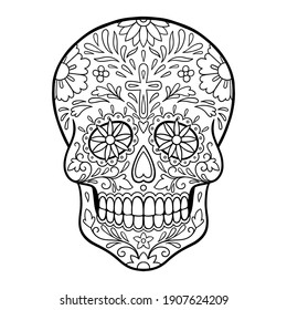 Sugar skull outline images stock photos d objects vectors