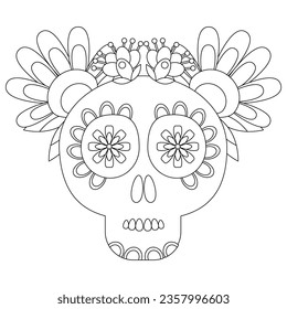 Sugar skull outline images stock photos d objects vectors