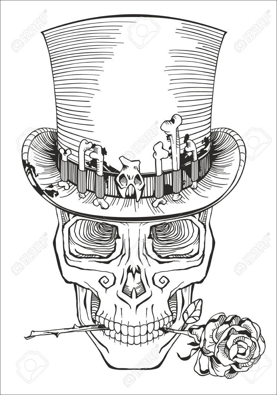 Skull coloring pages skull sketch skulls drawing