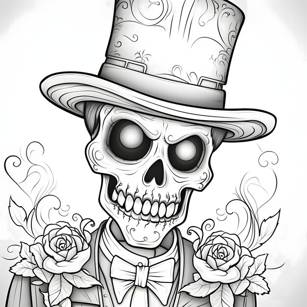 Page sugar skull coloring book images
