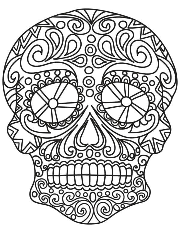 Sugar skull coloring pages