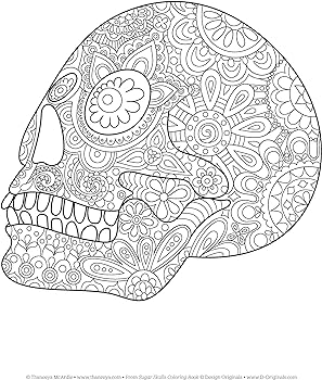 Sugar skulls coloring book coloring is fun design originals fun quirky art activities inspired by the day of the dead from thaneeya mcardle extra