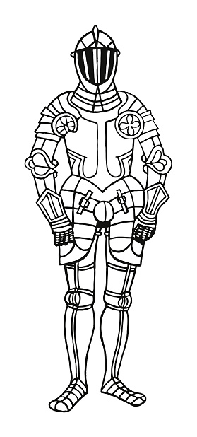 Suit of armor stock illustration