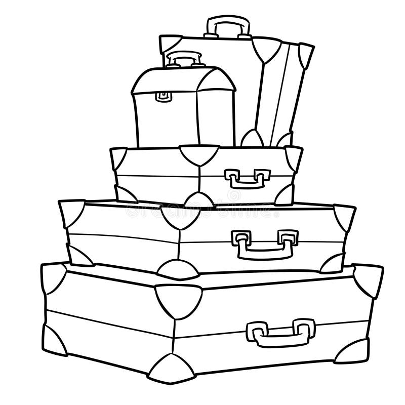 Coloring luggage stock illustrations â coloring luggage stock illustrations vectors clipart