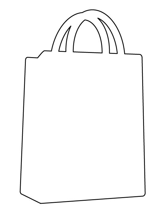 Printable shopping bag template shopping bag pattern shopping bag simple bags