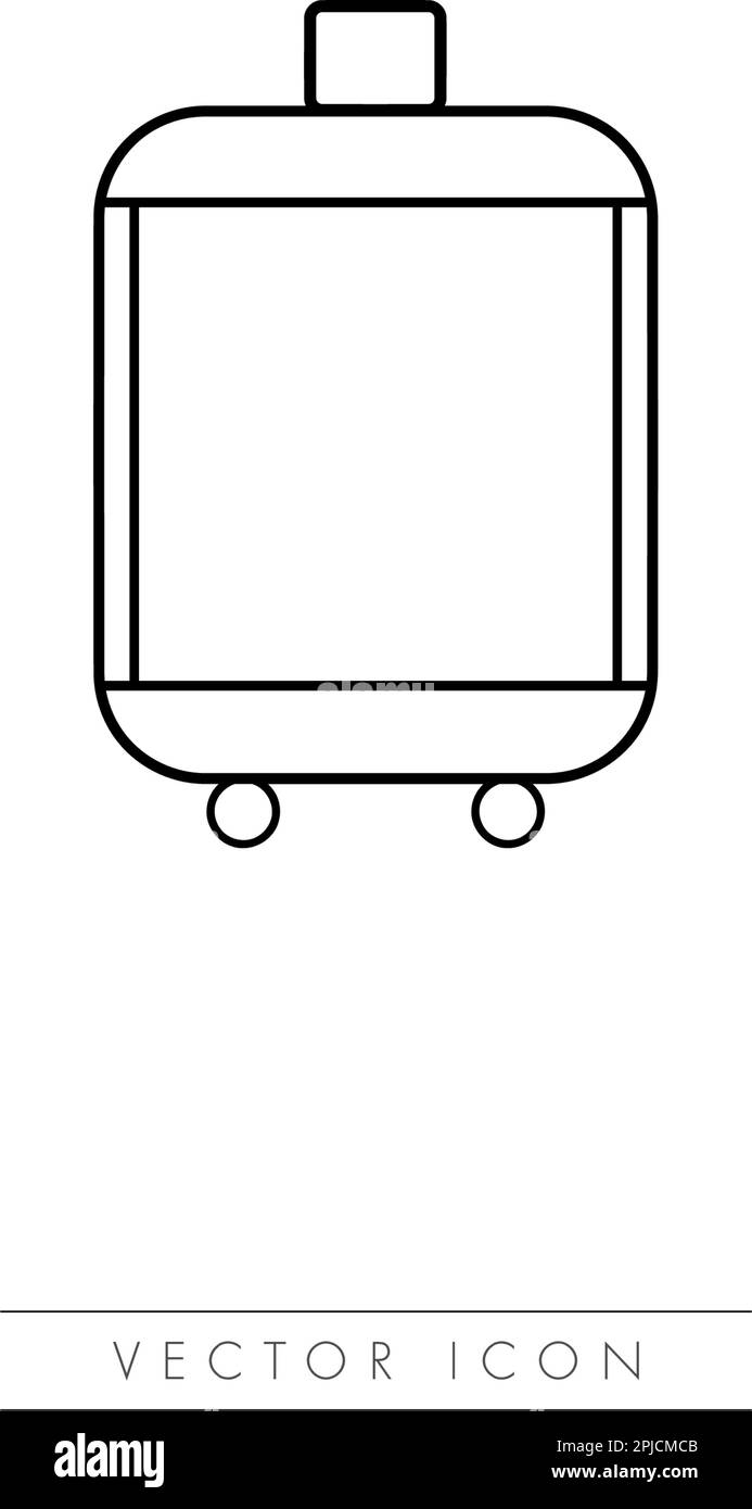 Suitcase icon vector logo template stock vector image art
