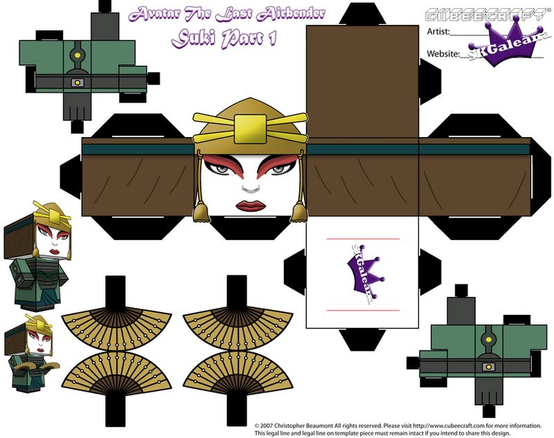Cubeecraft of suki from avatar the last airbender â