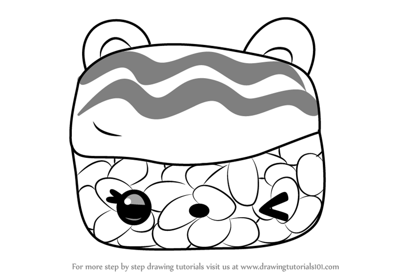How to draw suki sake from num noms num noms step by step