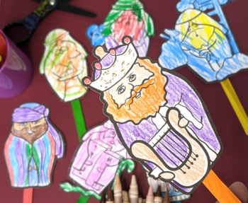 Sukkot craft and coloring pages sukkos ushpizin puppets for kids