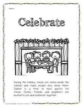 Sukkot feast of tabernacles coloring pages and poster set bulletin board decor