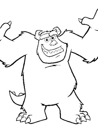 Monsters inc coloring page