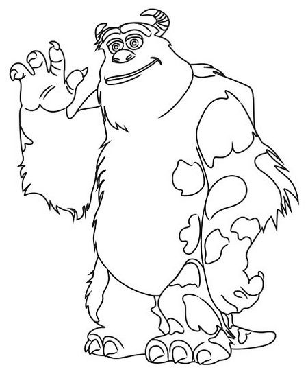 Sully monster inc coloring disney page sully monsters inc disney coloring pages monster inc costumes