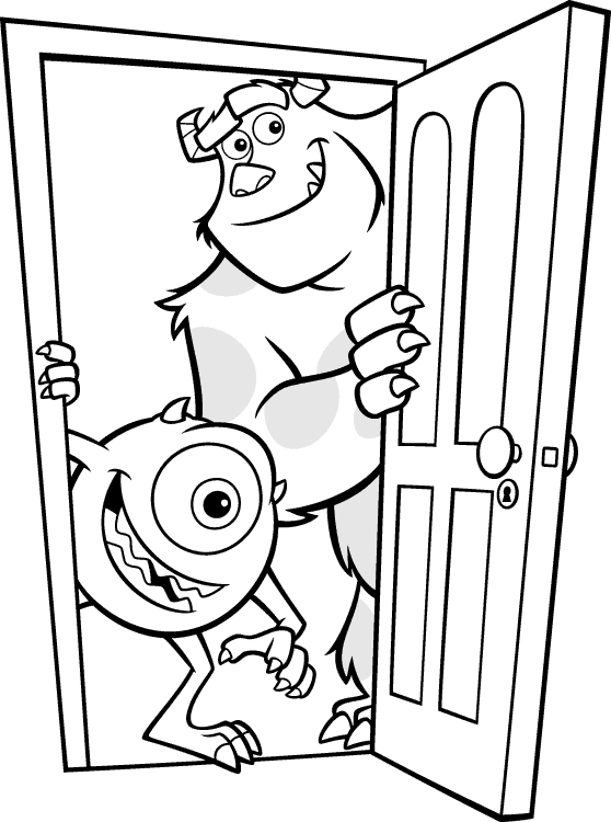 Coloring sheet sully mike ausmalbilder disney zeichnungen zeichnungen