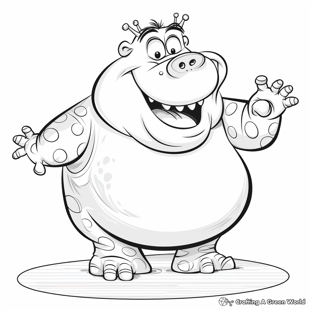 Hippo coloring pages